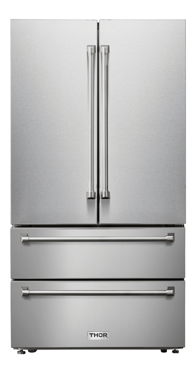 THOR KITCHEN TRF3602 36 Inch Professional French Door Refrigerator With Freezer Drawers