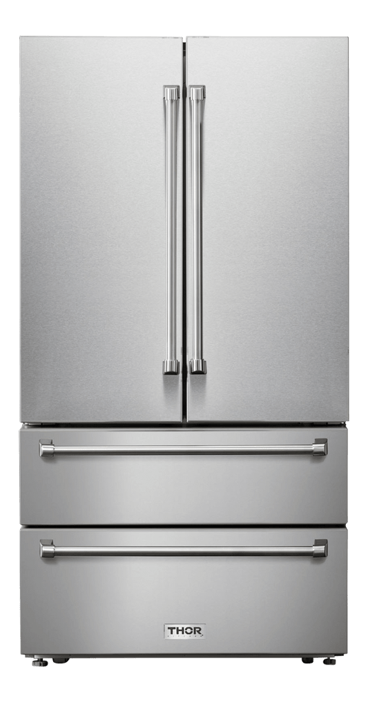 THOR KITCHEN TRF3602 36 Inch Professional French Door Refrigerator With Freezer Drawers