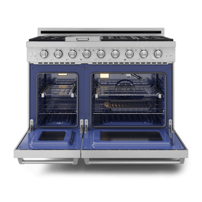 THOR KITCHEN RSG48ELP 48 Inch Professional Lp Range With Tilt Panel Touch Control In STAI...