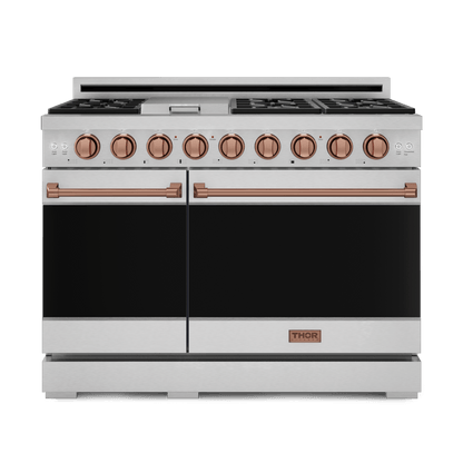 THOR KITCHEN RSG48ERSG 48 Inch Professional Gas Range With Tilt Panel Touch Control In STA...