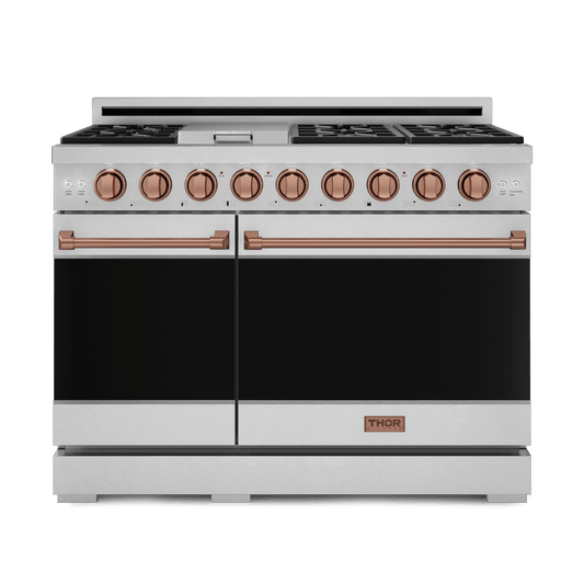 THOR KITCHEN RSG48ERSG 48 Inch Professional Gas Range With Tilt Panel Touch Control In STA...