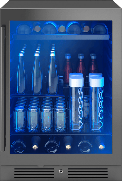 ZEPHYR PRB24C01CBSG Zephyr 24"" Black Stainless Single Zone Beverage Cooler