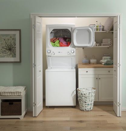 GE APPLIANCES GUD27GESNWW GE Unitized Spacemaker 3.9 Cu. Ft. Capacity Washer With STAINLES...