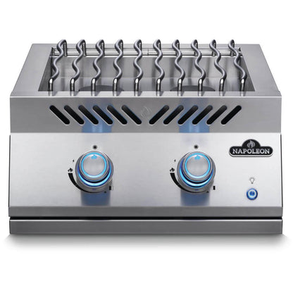 NAPOLEON BBQ BIB18RTPSS Built-in 700 Series Dual Range Top Burner With Stainless Steel COVE...