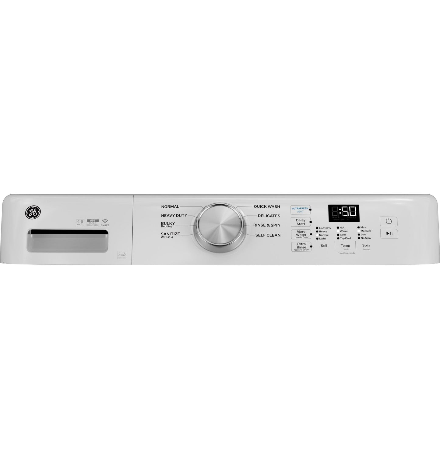 GE APPLIANCES GFW350SSYWW Ge Energy Star 4.6 Cu. Ft. Capacity Smart Front Load Washer W...