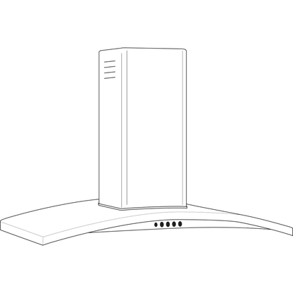GE APPLIANCES UVW7301SWSS GE Appliances 30"" Wall-mount Chimney Hood