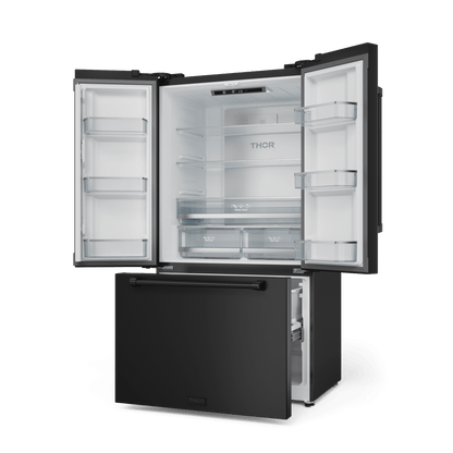 THOR KITCHEN RF3621CTD00 36 Inch 20.3 Cu Ft French Door Counter Depth Refrigerator With Ice ...