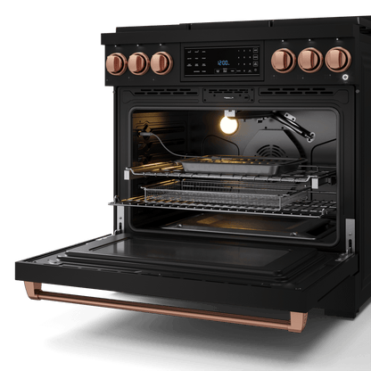 THOR KITCHEN RSG36BRSG 36 Inch Professional Gas Range With Tilt Panel Touch Control In BLA...