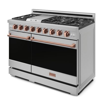 THOR KITCHEN RSG48ERSG 48 Inch Professional Gas Range With Tilt Panel Touch Control In STA...