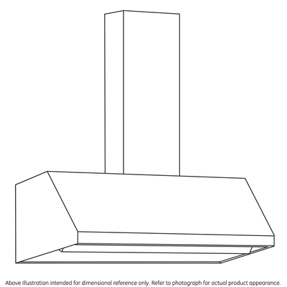 GE APPLIANCES UVW8364SPSS GE Appliances 36"" Designer Wall Mount Hood W/ Dimmable LED Lighting