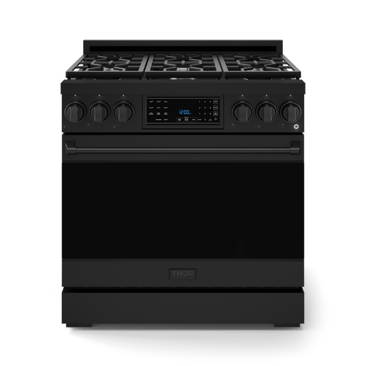 THOR KITCHEN RSG36BLP 36 Inch Professional Lp Range With Tilt Panel Touch Control In BLAC...