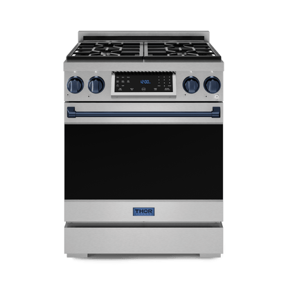 THOR KITCHEN RSG30BLU 30 Inch Professional Gas Range With Tilt Panel Touch Control In STA...