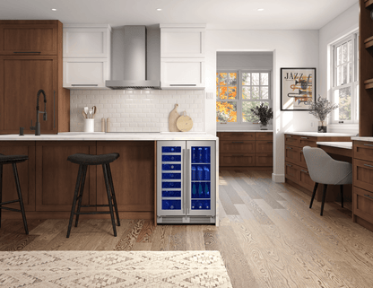 ZEPHYR PRWB24C32CG Zephyr 24"" French Door Dual Zone Wine & Beverage Cooler
