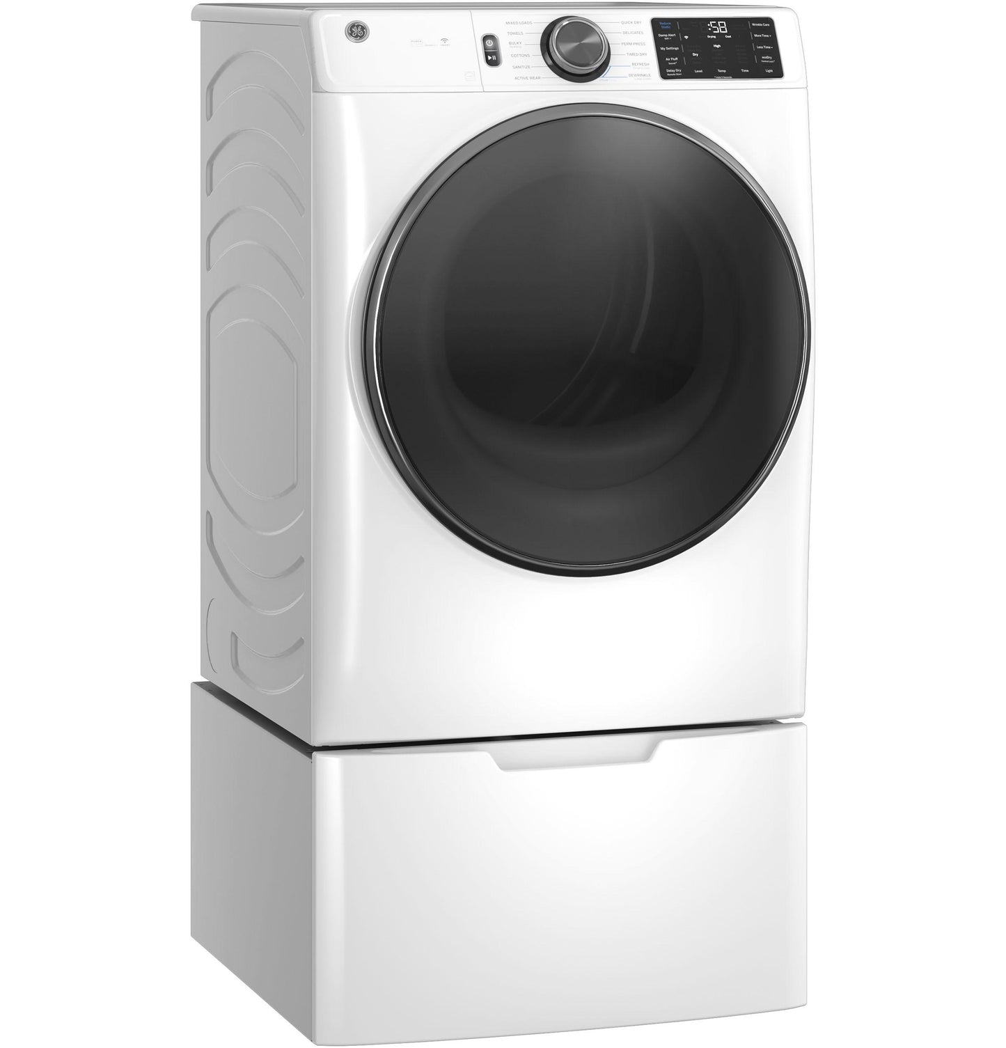 GE APPLIANCES GFD65ESSVWW Ge 7.8 Cu. Ft. Capacity Smart Front Load Electric Dryer With STE...