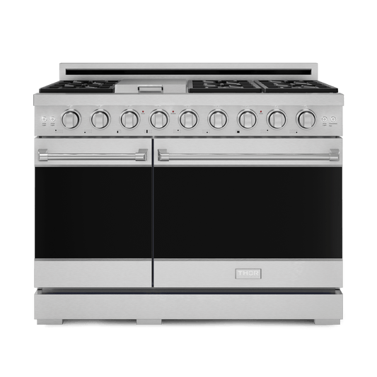 THOR KITCHEN RSG48ELP 48 Inch Professional Lp Range With Tilt Panel Touch Control In STAI...