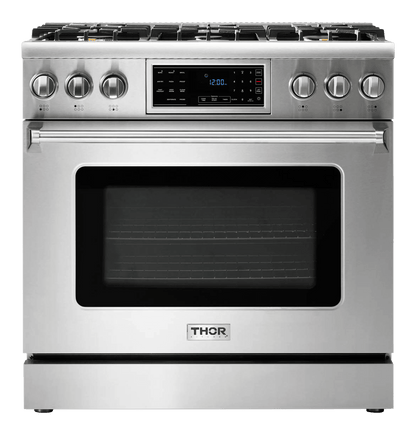 THOR KITCHEN TRG3601 Thor Kitchen 36 Inch Tilt Panel Gas Range