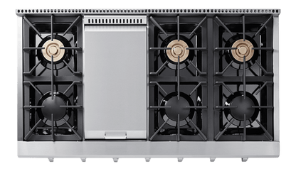 THOR KITCHEN HRT4806ULP 48 Inch Professional Gas Rangetop In Stainless Steel - Liquid Propane