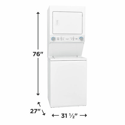 FRIGIDAIRE FLCG7522AW Frigidaire Gas Washer/dryer Laundry Center - 3.9 Cu. Ft Washer and ...