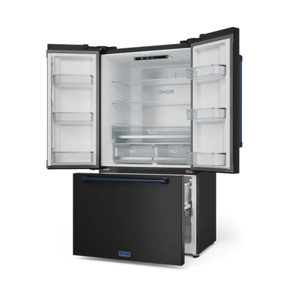 THOR KITCHEN RF3621CTD00BLU 36 Inch 20.3 Cu Ft French Door Counter Depth Refrigerator With Ice ...