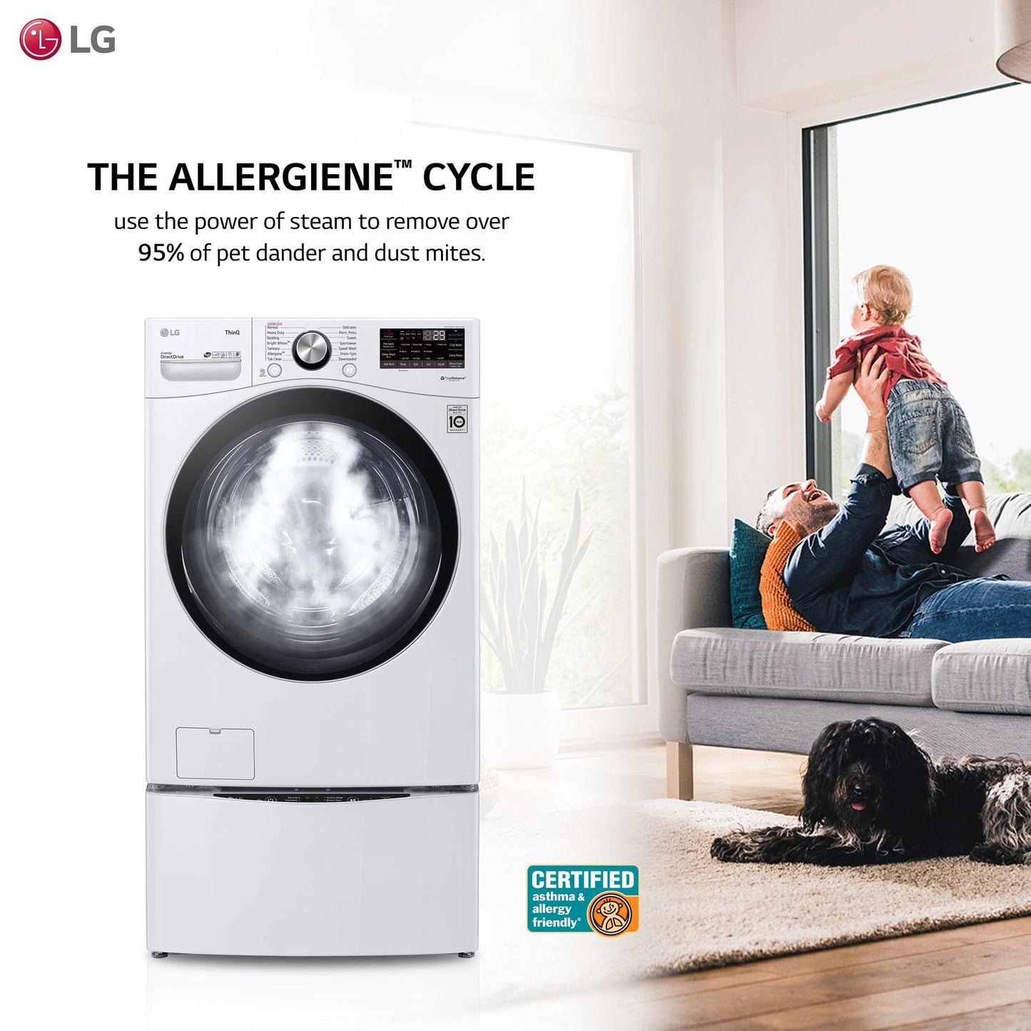LG WM4200HWA 5.0 Cu. Ft. MEGA Capacity Smart Wi-fi Enabled Front Load Washer WIT...