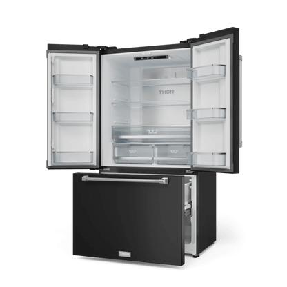 THOR KITCHEN RF3621CTD00SS 36 Inch 20.3 Cu Ft French Door Counter Depth Refrigerator With Ice ...
