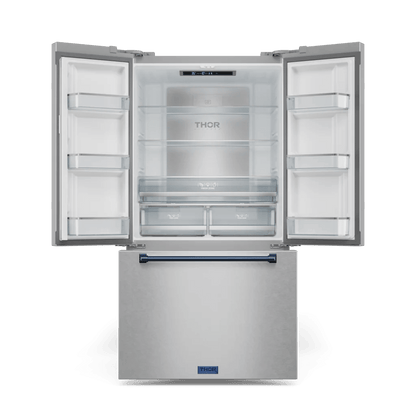 THOR KITCHEN RF3621CTD99BLU 36 Inch 20.3 Cu Ft French Door Counter Depth Refrigerator With Ice ...