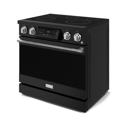 THOR KITCHEN RSE36BSS 36 Inch Professional Electric Range With Tilt Panel Touch Control I...