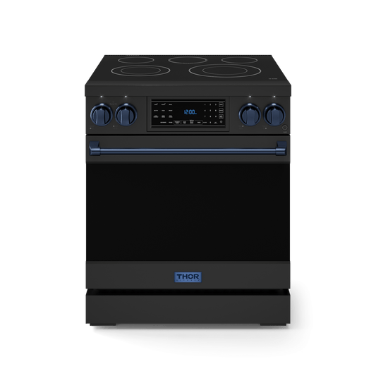 THOR KITCHEN RSE30BBLU 30 Inch Professional Electric Range With Tilt Panel Touch Control I...