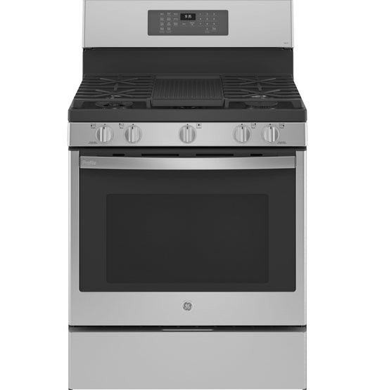 GE APPLIANCES PGB935YPFS GE Profile Smart 30"" Free-standing Self Clean Gas Fingerprint R...