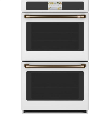 GE APPLIANCES CTD90DP4NW2 Cafe Professional Series 30"" Built-in Convection Double Wall ...
