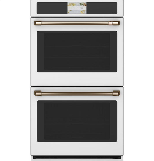 GE APPLIANCES CTD90DP4NW2 Cafe Professional Series 30"" Built-in Convection Double Wall ...