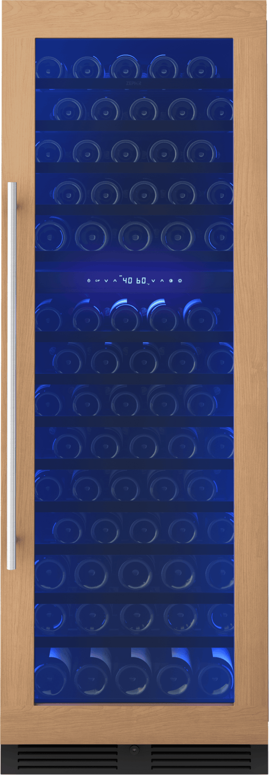 ZEPHYR PRW24F02CPG Zephyr 24"" Full Size Panel Ready Dual Zone Wine Cooler