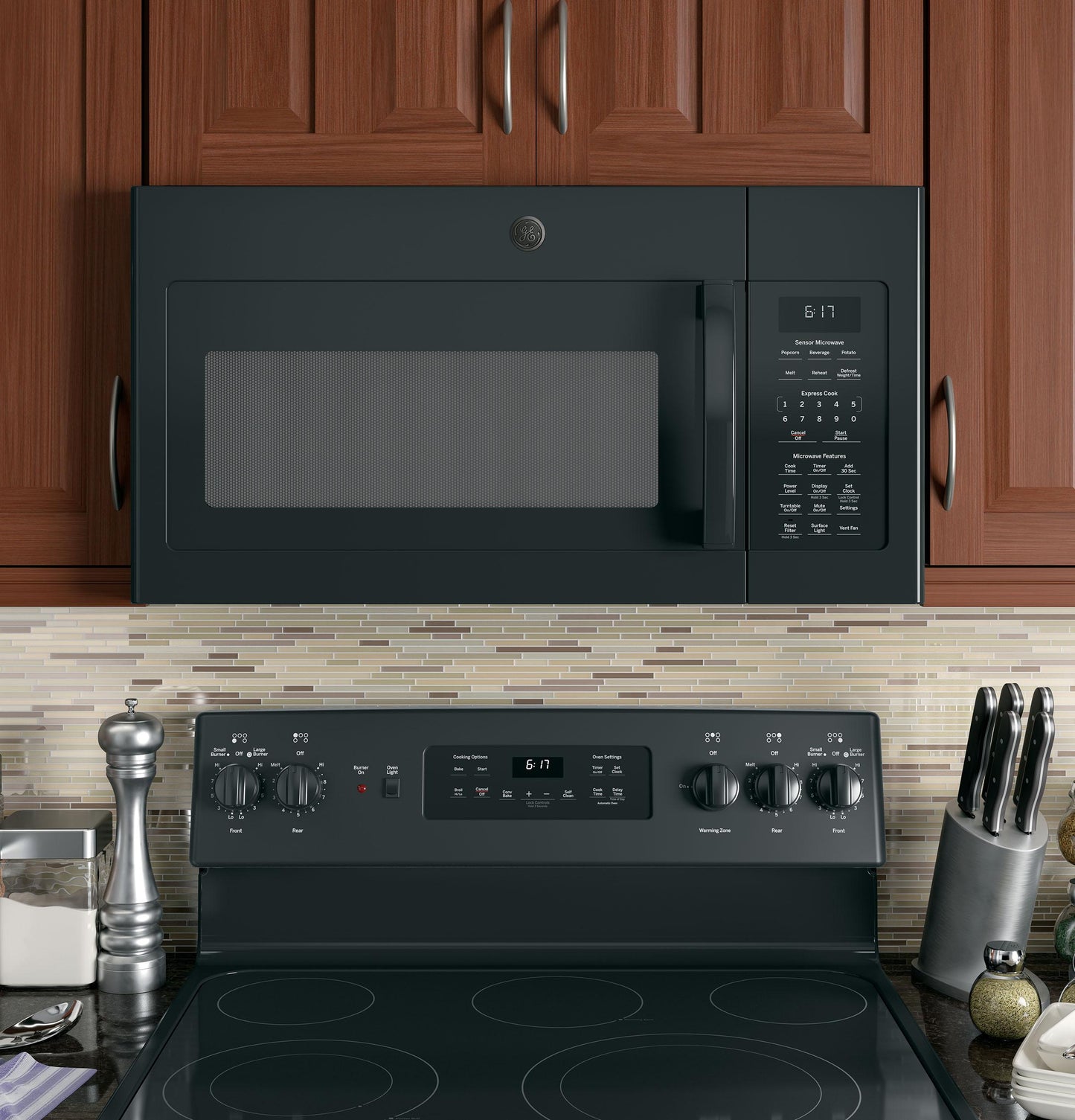 GE APPLIANCES JVM6175DKBB Ge Series 1.7 Cu. Ft. Over-the-range Sensor Microwave Oven