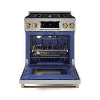 THOR KITCHEN RSG30BRZ 30 Inch Professional Gas Range With Tilt Panel Touch Control In STA...