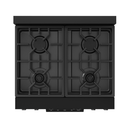 THOR KITCHEN RSG30B 30 Inch Professional Gas Range With Tilt Panel Touch Control In BLA...