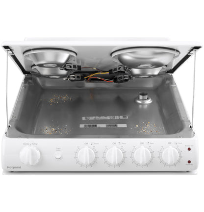 HOTPOINT RAS240DMWW Hotpoint 24"" Electric Free-standing Front-control Range