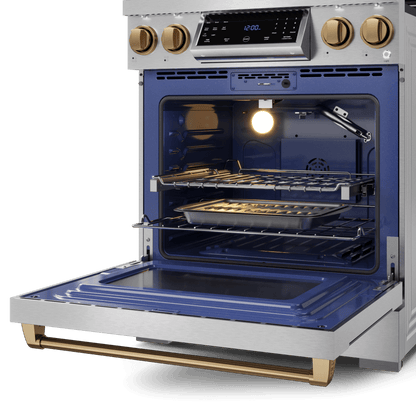 THOR KITCHEN RSG30BRZ 30 Inch Professional Gas Range With Tilt Panel Touch Control In STA...