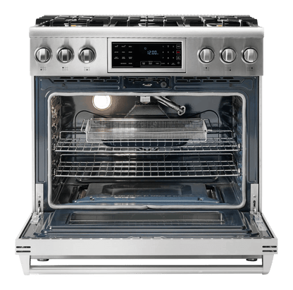 THOR KITCHEN TRG3601LP 36 Inch Tilt Panel Professional Gas Range - Liquid Propane