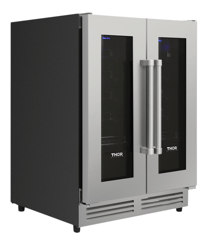 THOR KITCHEN TWC2402 Thor Kitchen 42 Bottle Dual Zone French Door Built-in Wine Cooler