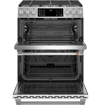 CAFE C2S950P2MS1 Cafe 30"" Slide-in Front Control Dual-fuel Double Oven With CO...