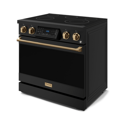 THOR KITCHEN RSE36BBRZ 36 Inch Professional Electric Range With Tilt Panel Touch Control I...