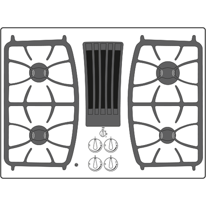 GE APPLIANCES PGP9830DRBB GE Profile 30"" Built-in Gas Downdraft Cooktop