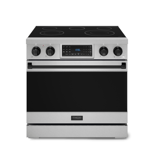 THOR KITCHEN RSE36BLK 36 Inch Professional Electric Range With Tilt Panel Touch Control I...