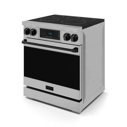 THOR KITCHEN RSE30BLK 30 Inch Professional Electric Range With Tilt Panel Touch Control I...
