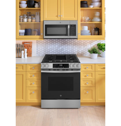 GE APPLIANCES GGS500PVSS Ge 30"" Slide-in Front-control Gas Range With Crisp Mode