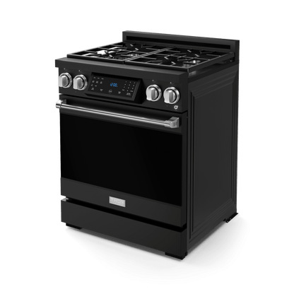 THOR KITCHEN RSG30BSS 30 Inch Professional Gas Range With Tilt Panel Touch Control In BLA...