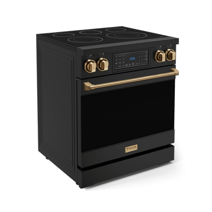 THOR KITCHEN RSE30BBRZ 30 Inch Professional Electric Range With Tilt Panel Touch Control I...