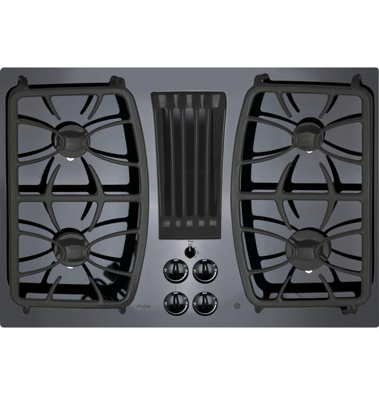 GE APPLIANCES PGP9830DRBB GE Profile 30"" Built-in Gas Downdraft Cooktop