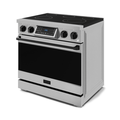 THOR KITCHEN RSE36BLK 36 Inch Professional Electric Range With Tilt Panel Touch Control I...