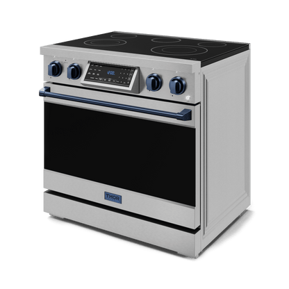 THOR KITCHEN RSE36BLU 36 Inch Professional Electric Range With Tilt Panel Touch Control I...